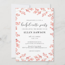 Roze Baby's Breath Bloemen Bachelorette Party Kaart