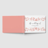 Roze Baby's Breath Bloemen Waterverf bruiloft Gastenboek (Volledig)