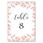 Roze Baby's Breath Bloemen waterverf bruiloft Kaart (Voorkant)