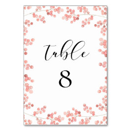 Roze Baby's Breath Bloemen waterverf bruiloft Kaart