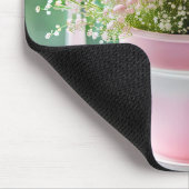 Roze Baby's Breath Boeket Muismat (Hoek)