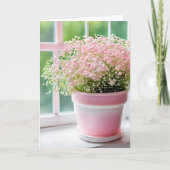 Roze Baby's Breath Bouquet Kaart (Voorkant)