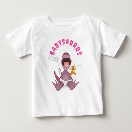 Roze Babysaurus T-rex  (Voorkant)