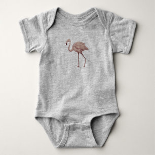 Roze Babyshort Flamingo Romper