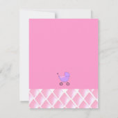 Roze babyshower uitnodiging (Achterkant)