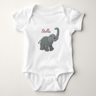 roze babyshowerolifant romper