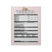 Roze Babysitters Journal-laptop Notitieblok (Linkerzijde)
