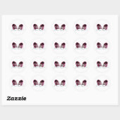 Roze babysneakers sticker, meisje babyshower label (Vel)