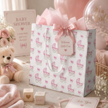 Roze babywagen & strik watervlekken