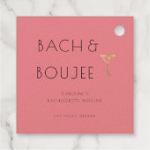 Roze Bach en Boujee Bachelorette Party Bedankjes Labels (Achterkant)