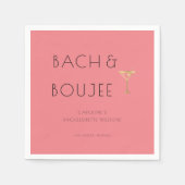 Roze Bach en Boujee Bachelorette Party Servet (Voorkant)