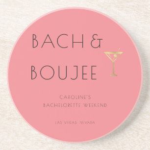 Roze Bach en Boujee Bachelorette Party Zandsteen Onderzetter