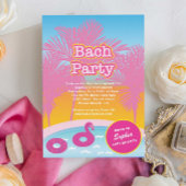 Roze Bach Party Uitnodiging