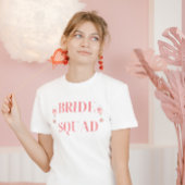 Roze Bachelorette Bride Squad Script Bridesmaids T-shirt