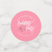 Roze Bachelorette Feesttafel Confetti (Kleine voorkant)