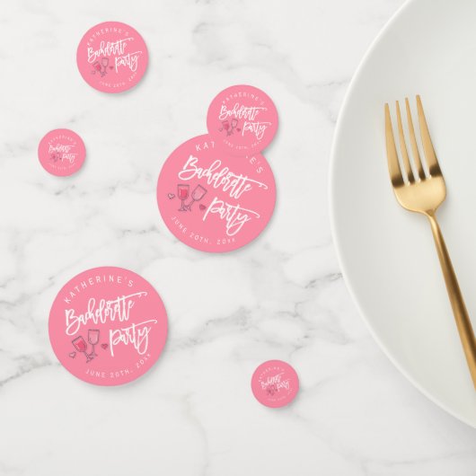 Roze Bachelorette Feesttafel Confetti (Groep)