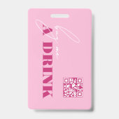 Roze Bachelorette Koop De Bruid Een Drankje Badge (Achterkant)