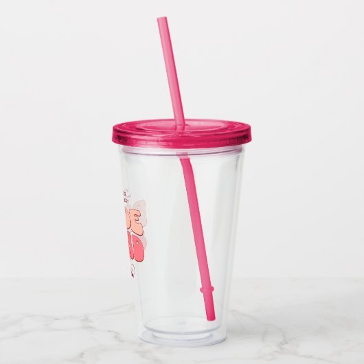 Roze Bachelorette Party Bruid Squad Bruidsmeisje Acryl Drinkbeker (Links)