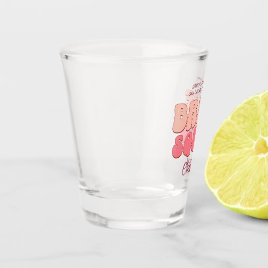 Roze Bachelorette Party Bruid Squad Bruidsmeisje Shot Glas (Links)