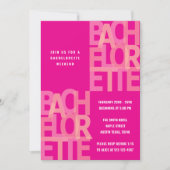 Roze Bachelorette Party Uitnodigingen (Voorkant)