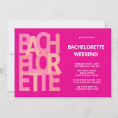 Roze Bachelorette Party Uitnodigingen (Voorkant)