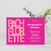 Roze Bachelorette Party Uitnodigingen (Staand voorkant)