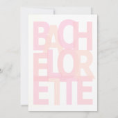 Roze Bachelorette Party Uitnodigingen (Achterkant)