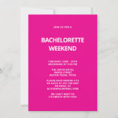 Roze Bachelorette Party Uitnodigingen (Voorkant)
