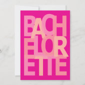 Roze Bachelorette Party Uitnodigingen (Achterkant)