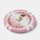 Roze Bachelorette van het Jaar Memento Poker Chips (Enkel)