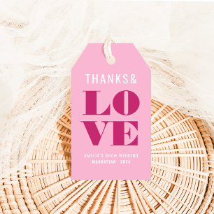 Roze Bachelorette-weekend Cadeaulabel
