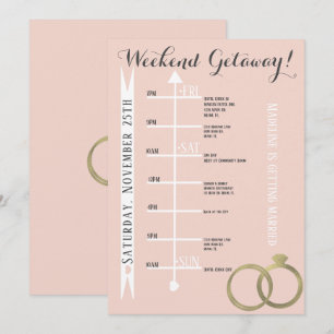 Roze Bachelorette Weekend Getaway Folie Ring- Gray Kaart