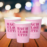 Roze Bachelorette-weekend met een knal Papieren Bekers<br><div class="desc">Dit leuke en knalroze favoriet zal je toekomstige feestgangers verbazen!</div>