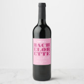 Roze Bachelorette-weekend Wijn Etiket (Voorkant)