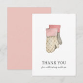 Roze Backhandschoenen Bedanktkaart Bedankkaart (Voorkant / Achterkant)