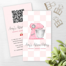 Roze Backmixer Geruite Patroon QR Code