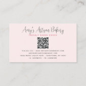 Roze Backmixer QR Code Gebak Chef Visitekaartje (Achterkant)