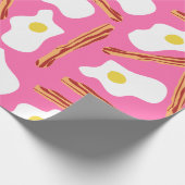 Roze Bacon- en eierpakpapier Cadeaupapier (Hoek)