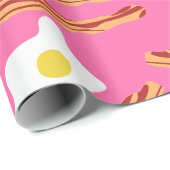Roze Bacon- en eierpakpapier Cadeaupapier (Rol Hoek)