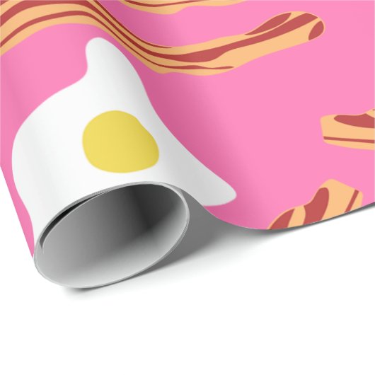 Roze Bacon- en eierpakpapier Cadeaupapier (Rol Hoek)