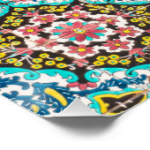 Roze badende Giraffe Wall Art Print Perfect Poster (Hoek)