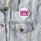 Roze badge ronde button 5,7 cm (In situ)
