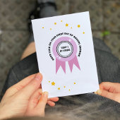 Roze badge Vandaag ben ik sterk terug naar school  Kaart