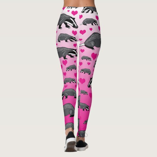 roze badgers en Leggings voor harten (Achterkant)