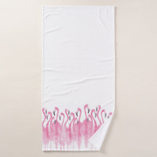 Roze badhanddoek voor Flamingo