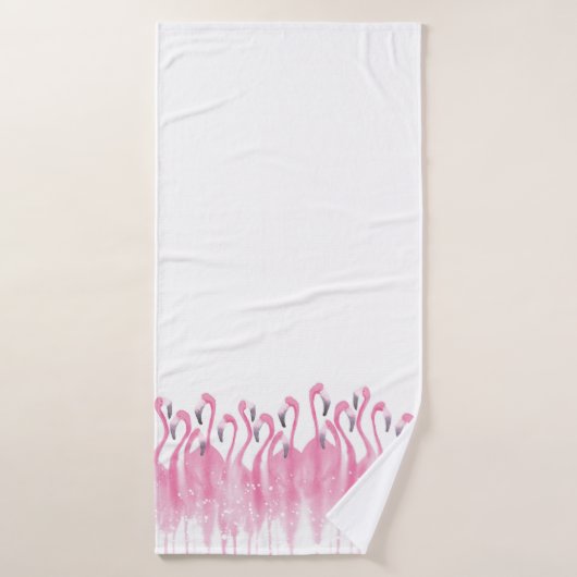 Roze badhanddoek voor Flamingo (Badhanddoek)