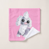 Roze badhanddoeken met Schattigee hond Bad Handdoek (Wasdoekje)