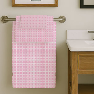 Roze badhanddoeken schoon en elegant gevoel bad handdoek