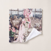 Roze badhanddoekset, Virginia Roos Collectie Bad Handdoek (Wasdoekje)