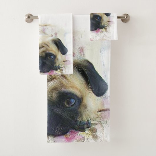 Roze badhanddoekset voor honden bad handdoek (Insitu)